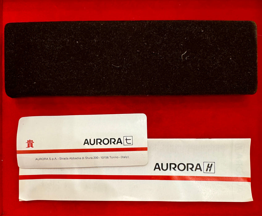 Penna Aurora H stilografica placcata oro con scatola 1990 ca