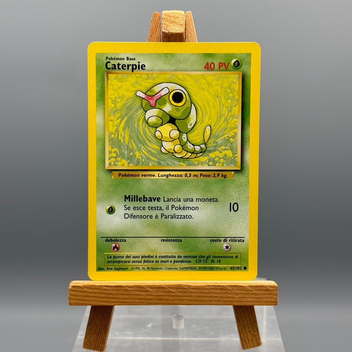 Pokémon Caterpie 45/102 set base unlimited ITA 1999-2000