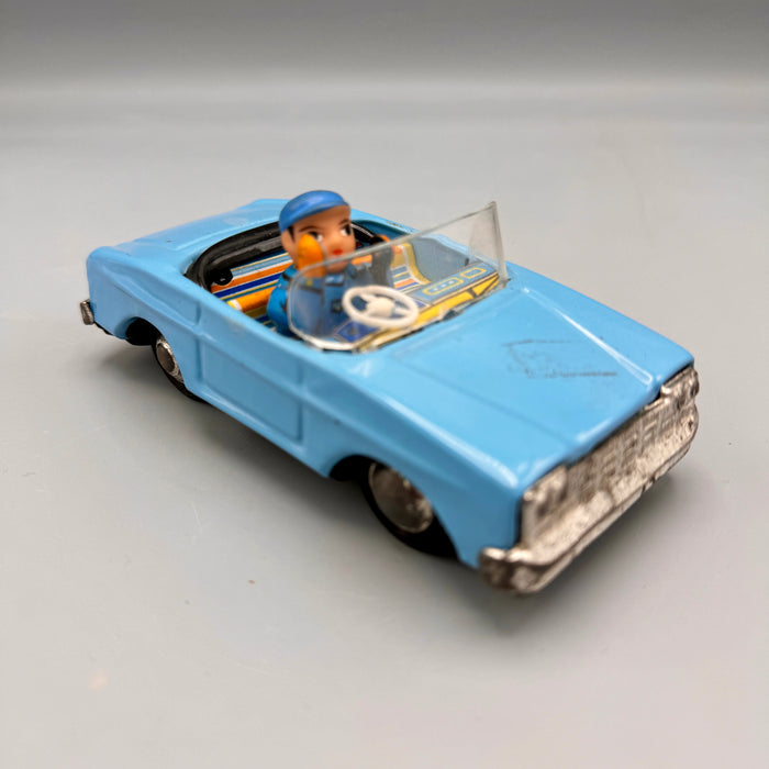 Gioco latta MF 171 Auto cabrio azzurra frizione 1970 ca