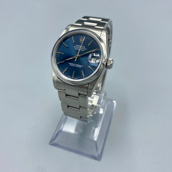 Rolex Datejust 68240 blue soleil orologio automatico swiss made 31 mm acciaio 1990 ca