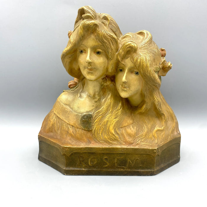 Fritz Kochendörfer – “Rosen” – scultura terracotta policroma – 1910 ca